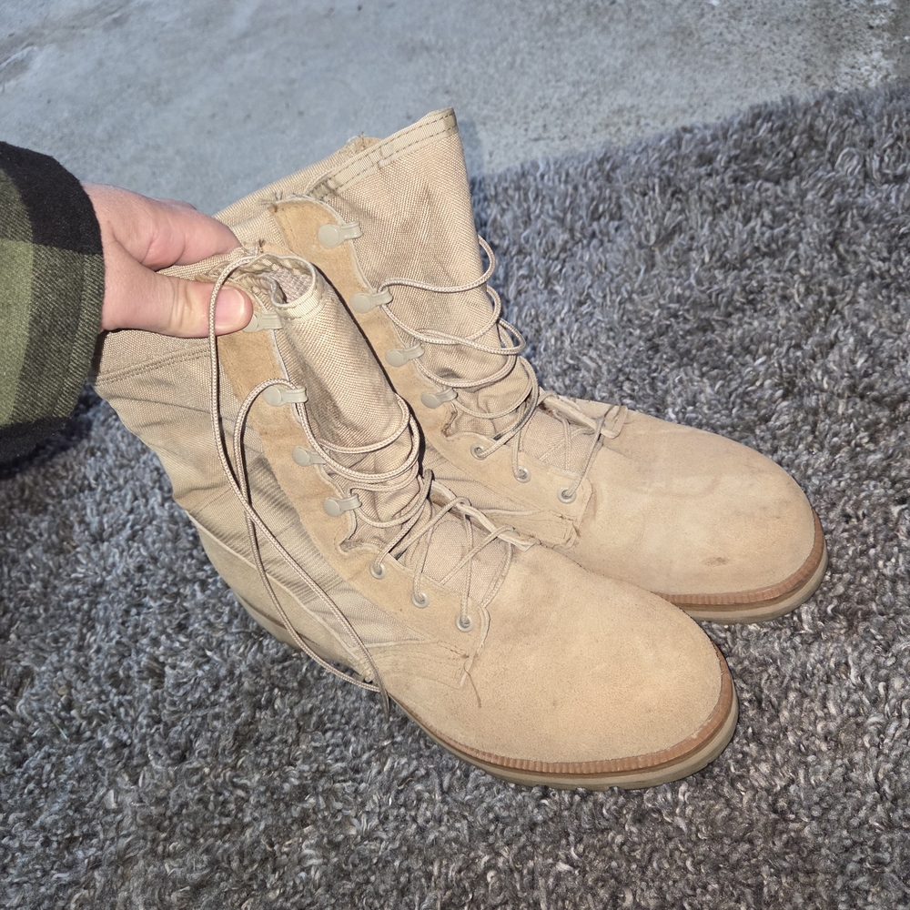 desert tan US Military hot weather combat boots, Steel Toe